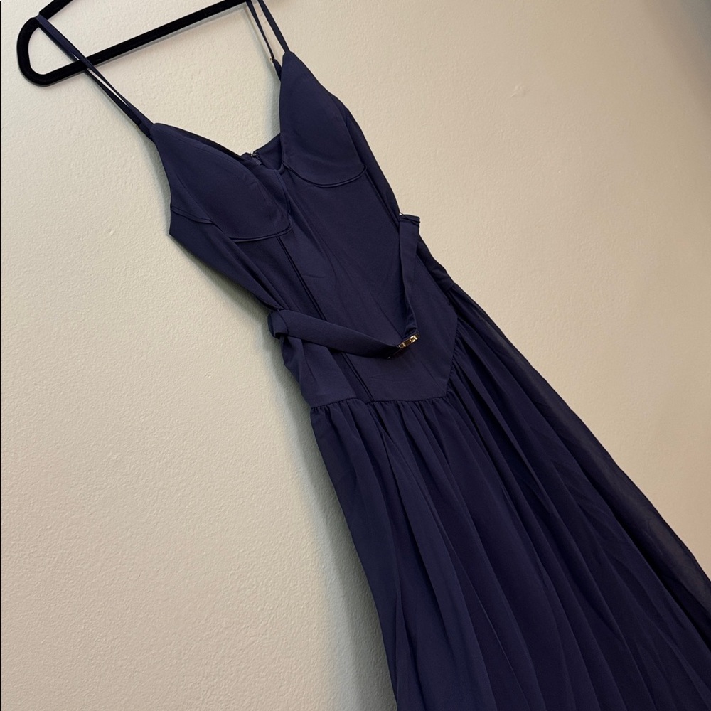 Anthropologie size 12 Hutch Ruby Sleeveless Bustier Belted Drop-Waist Maxi Dress - Picture 6 of 9